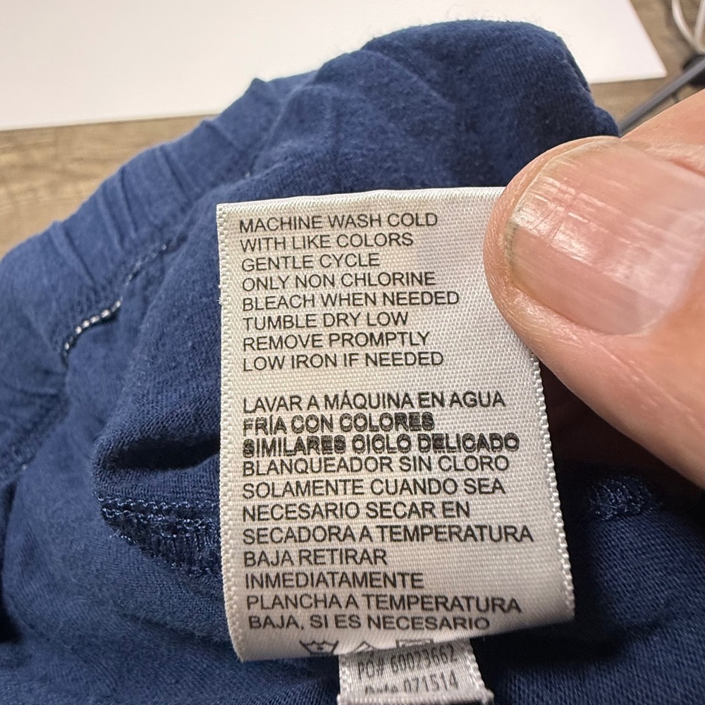 Tommy Bahama Mens Lounge Pants Navy Blue Cotton Modal Blend Large Drawstring EUC - Picture 8 of 8